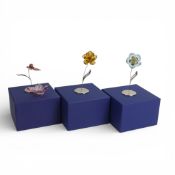 Swarovski Crystal Paradise Flowers to include:- 'Dambulla' (677618) retired 2010 in light topaz