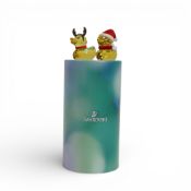 Swarovski Crystal Santa & Reindeer Ducks (5004497) Part of the Happy Duck Collection retired 2015