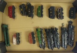 A collection of loose Tri-ang OO/HO gauge locomotives and tenders to include 4-6-2 Princess Royal