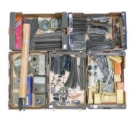 A large collection of OO/HO gauge train accessories to include Hornby Dublo D1 Girder Bridge,