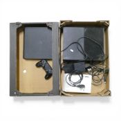 Playstation 4 with controller, Nintendo DS Lite and X Box One with power cable. Untested. (2 Trays)