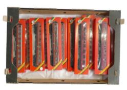 A collection of Hornby Railways OO gauge LMS passenger coaches to include three R.936 LMS brake