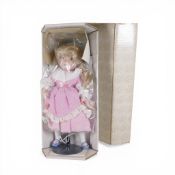 Franklin Heir Loom Doll 'Goldilocks' by Carol Lawson. head, hand & feet in fine bisque porcelain.