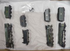Four loose OO gauge steam locomotives and tenders to include Hornby 4-6-0 Royal Scot Glass King's
