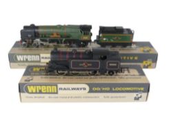 Wrenn OO/HO gauge W2235 4-6-2 West Country Class Barnstable BR green, together with W2216 0-6-2T