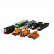 A collection of ERTL locomotives from Thomas the Tank Engine and Friends TV series to include