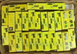 A collection of boxed Piko HO gauge freight wagons and tankers. Boxes generally in good