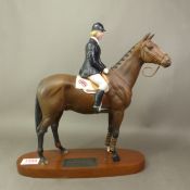 Beswick Connoisseur model of Ann Moore on Psalm presented on wooden plinth height 32cm