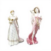 Two limited edition Coalport figurines, Ruby and Empress Josephine, height of tallest 24cm (2).