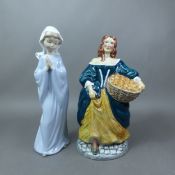 Nao by Lladro figure of a girl praying, height 27cm, together with a Roy Kirkham Cries of London