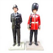 Two Royal Doulton Iconic London Figures, British Policeman HN5365 and Guardsman HN5363 (2).