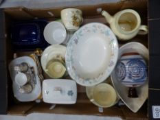 A collection of ceramic items to include studio pottery vase, Beswick ceramic items, Sheridan car