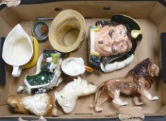 A collection of ceramics to include Royal Doulton character jug Capt. Henry Morgan, Roy Kirkham Toby