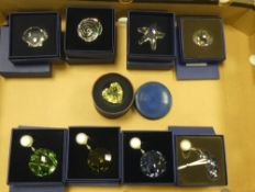 Swarovski Crystal Sun Catchers to include:- 'Bamboo' (905542) 2008, green crystal , 'Earth' (