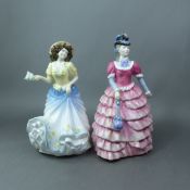 Royal Doulton Collectors Club figures Emily HN3688 and Diane HN3604 (2).