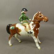 Beswick Girl on Skewbald pony 1499