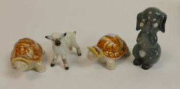Beswick, Joan Walsh Anglund children 2317, Mother Tortoise's with bonnet hat, Winnie the Pooh, Owl