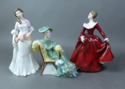 Three Royal Doulton figurines, Fragrance HN3311, Lauren HN3872 and Ascot HN2356 (3).
