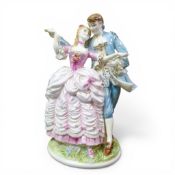 Royal Worcester duet figurine The Flirtation, The Age Of Courtship Collection, limited edition no.