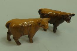 Beswick, two Highland calf's, no.1827D. (2)