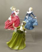 Royal Doulton figurine Autumn Breezes HN1934 (1st), together with two 2nds figures Fragrance