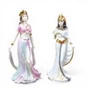 Two limited edition Coalport figurines, Cleopatra and Salome (2).
