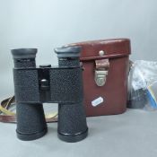 A pair of Carl Zeiss Jena Notarem 10 x 40B binoculars, model DDR 6450368 with case.