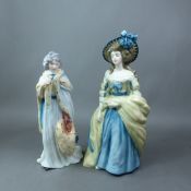 Royal Doulton lady figures, Sophia Charlotte Lady Sheffield HN3008, together with Eliza Farren