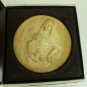 Madonna Saggia relief depicting the Virgin Mary with the Christ child, limited edition by A