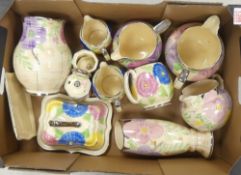 Arthur Wood Selection of Art Deco Style floral decorative design to include:- various sized jugs,