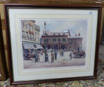 Framed and mounted limited edition print 'City Final' by Anthony Forster. Pencil signed to lower