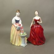 Royal Doulton figurines, Alexandra HN3286 and Innocence HN2842 (2).