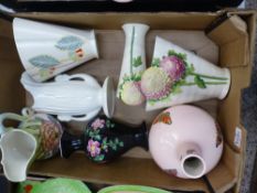 A collection of Beswick ware vases to include Chrysanthemum, lustre, bud vases etc (1 tray)