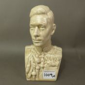 Beswick creamware bust commemorating George VI by Felix Weiss 1937 21cm high