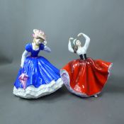 Royal Doulton figurine Mary HN3375, together with Royal Doulton figurine Karen HN2388 (2).