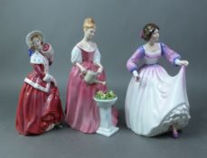 Three Royal Doulton figurines, Christmas Morn HN1992, Ashley HN3420 and Alexandra HN3292 (3).