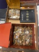 A large quantity of copper, nickel and bronze Victorian to Elizabethan decimal and pre decimal coins