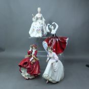 Four Royal Doulton seconds lady figures, Top o' the Hill, Karen, Ashley and Diana (4).