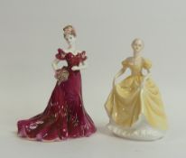 Coalport lady figurines to include Ladies of Fashion and Emily, (H: 23cm) (2)