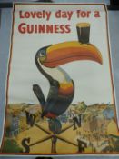 Vintage Guinness advertising poster featuring a toucan originally designed in 1935 by John Gilroy,
