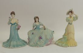 Coalport Age of Elegance lady figurines to include On The Balcony, Summer Fragrance and Polonaise