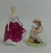 Royal Doulton lady figurines to include Fiona HN2694 and Age of Innocence Making Friends HN3372 no.