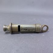 Vintage Dowler & Son's police whistle, stamped WORCESTER COUNTY, length 92mm.