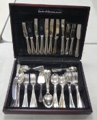 Sanders & Bowers of Sheffield silver-plated and stainless steel canteen of cutlery. (approx. 50