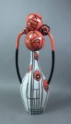 Lorna Bailey prototype 'Rennie Mackintosh' twin handled vase, height 39cm.