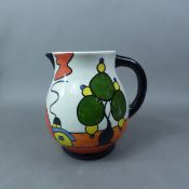Lorna Bailey 'Marshland Cottage' pattern jug, Old Ellgreave backstamp, signed, height 15.5cm.