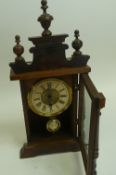Vintage HAC Hamburg American Corporation mantle clock, includes pendulum and key. (H: 45cm)