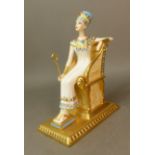 Coalport limited edition figurine from the Egyptian Collection - Kamilah, 261/750, boxed with
