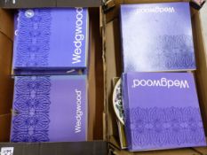 A collection of Wedgwood calendar and wall plates, mostly boxed (15) (2 trays).