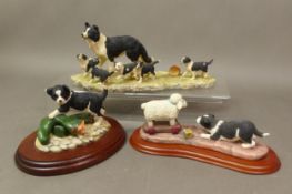 Three boxed Border Fine Arts resin sculptures, Not my Size, Wait for Me and Early Learning (3).